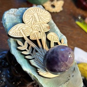 🔥SALE🔥 Dream Amethyst Crystal Egg Carving On A Mushroom Stand!